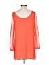 Honey Punch 100% Polyester Solid Orange Casual Dress Size L - photo 2