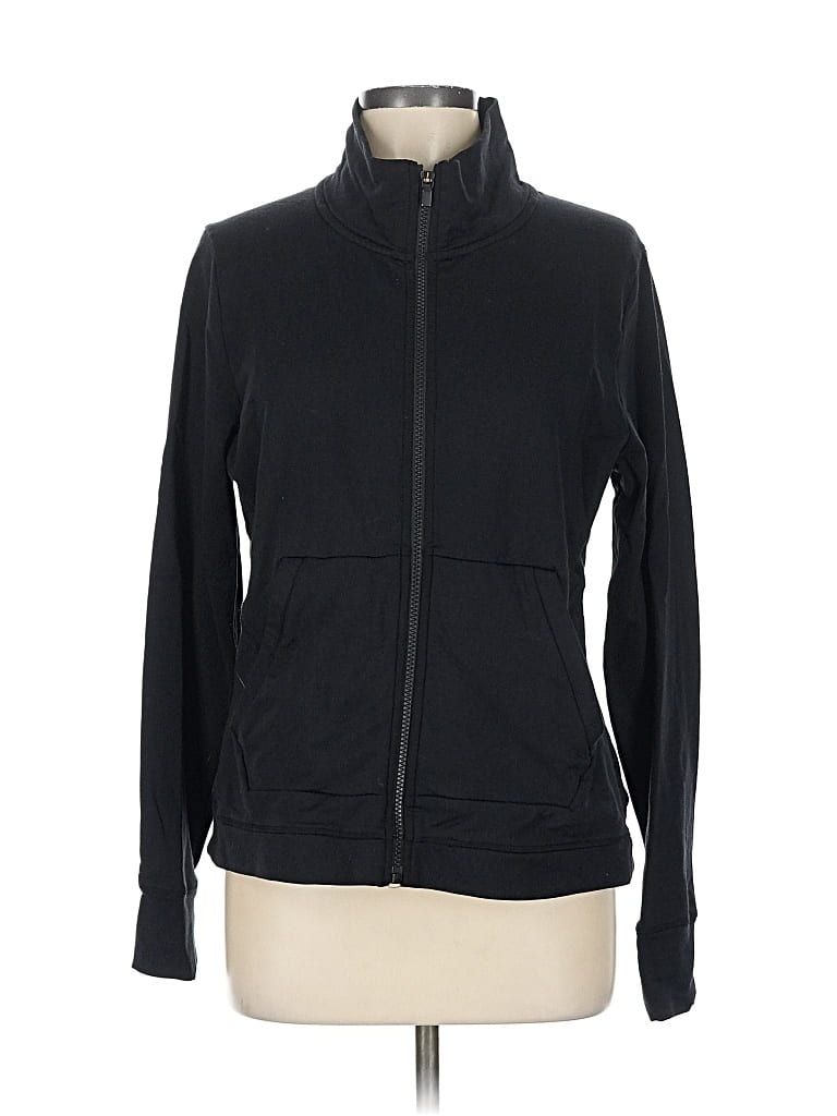 Pre-owned Athleta Track Jacket In Black