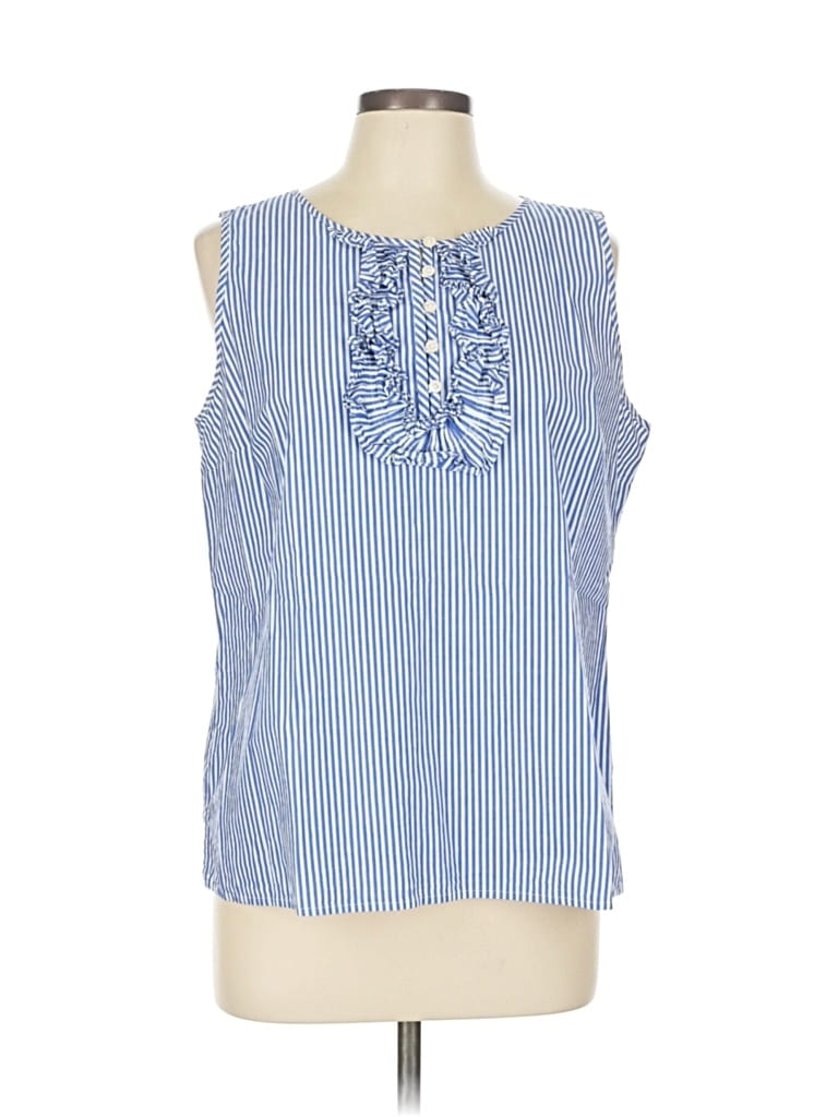 Pre-owned Talbots Sleeveless Blouse In Blue