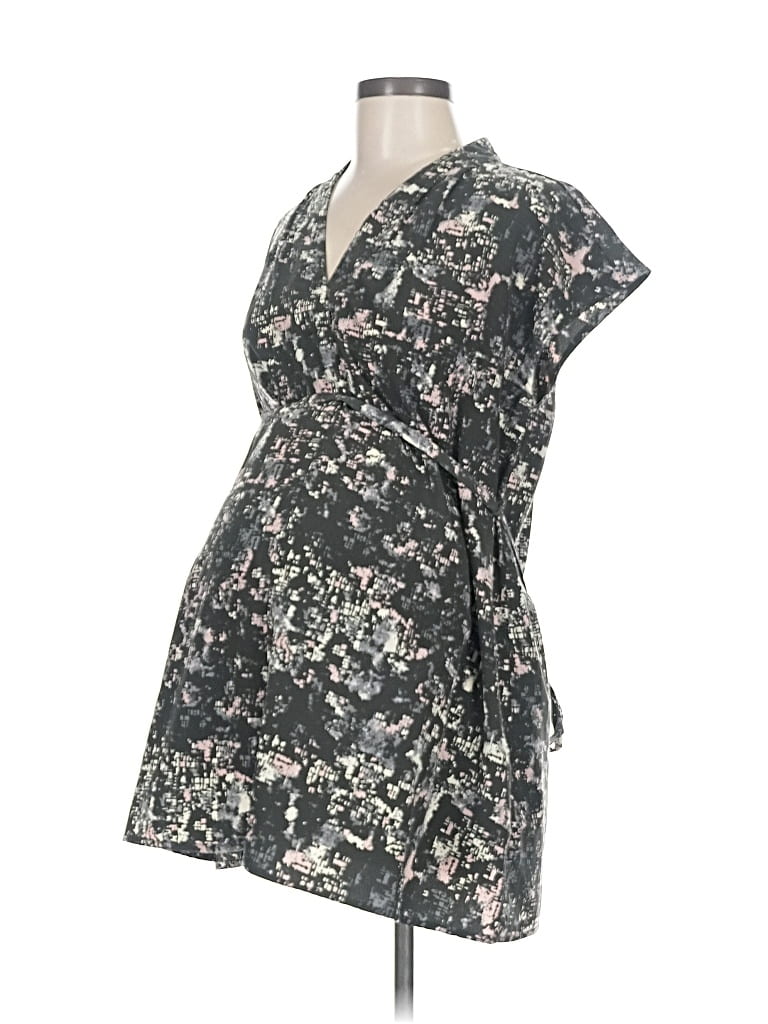 Pre-owned Liz Lange Maternity For Target Short Sleeve Blouse In Gray