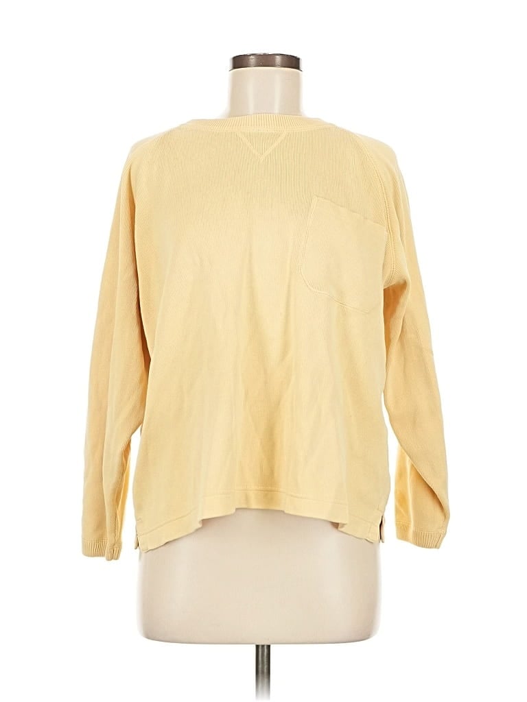 Pre-owned Eddie Bauer Pullover Sweater In Yellow