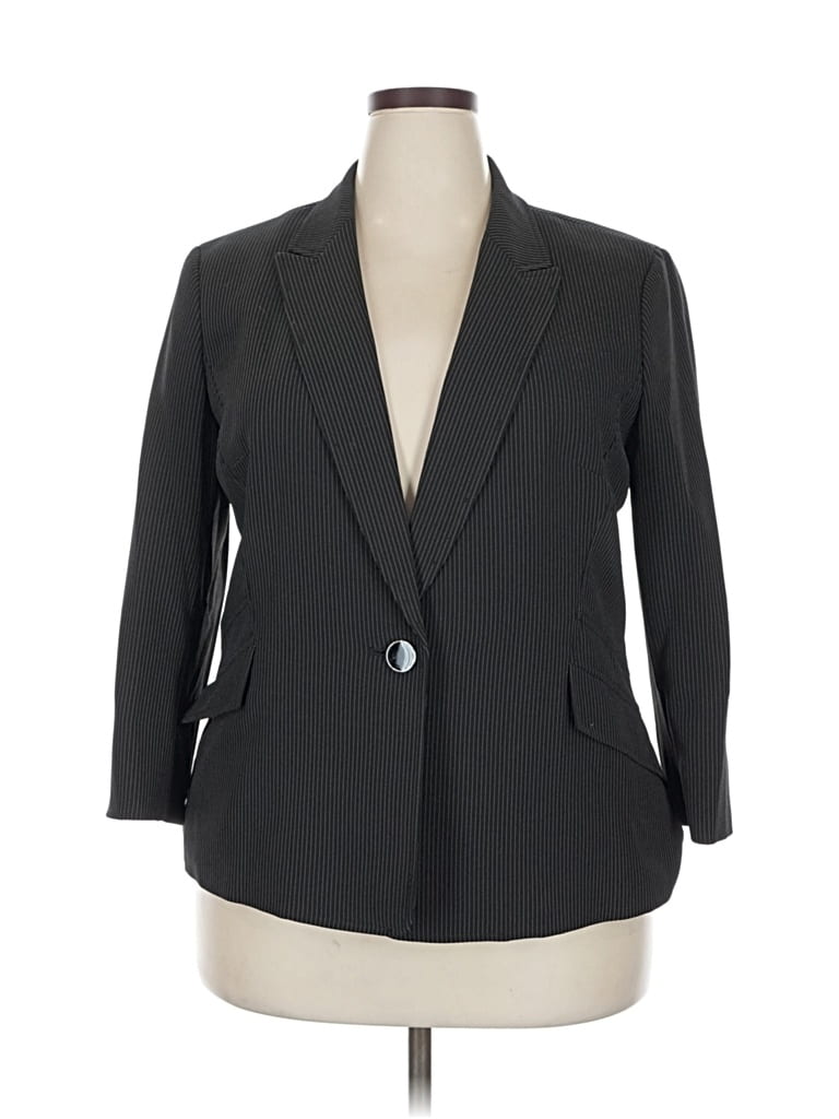 Pre-owned Kasper Blazer Jacket In Gray