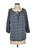Lands' End Blue 3/4 Sleeve Blouse Size S - photo 1