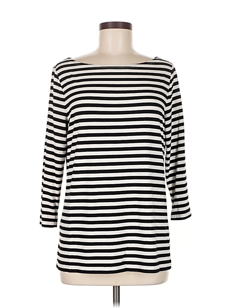 Pre-owned Ann Taylor Factory 3/4 Sleeve T-shirt In Black