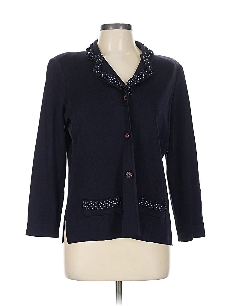 Pre-owned Assorted Brands Blazer Jacket In Blue