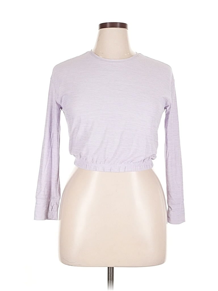 Pre-owned Active By Old Navy 3/4 Sleeve T-shirt In Purple