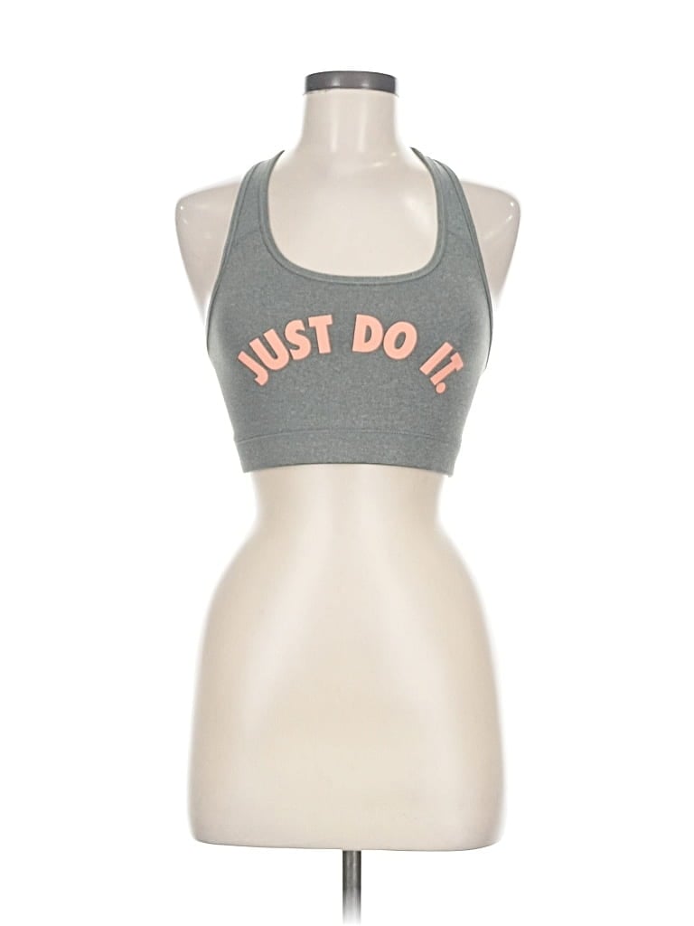 Pre-owned Nike Tank Top Gray Halter Neckline Tops