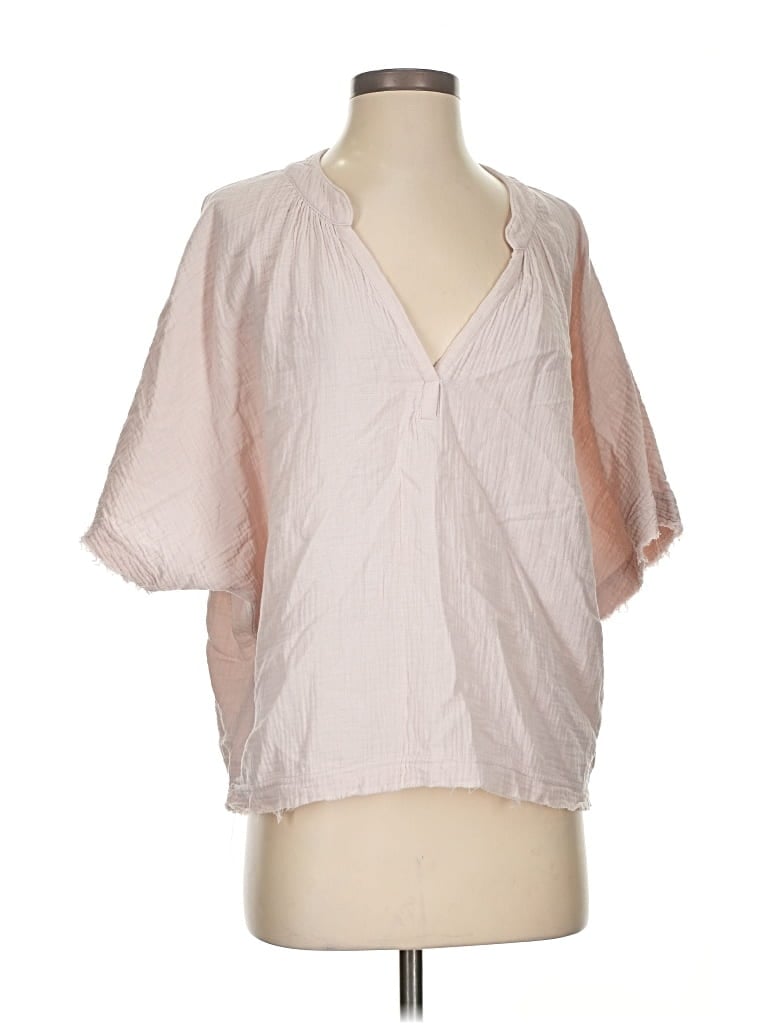 Pre-owned Yfb Short Sleeve Blouse In Pink
