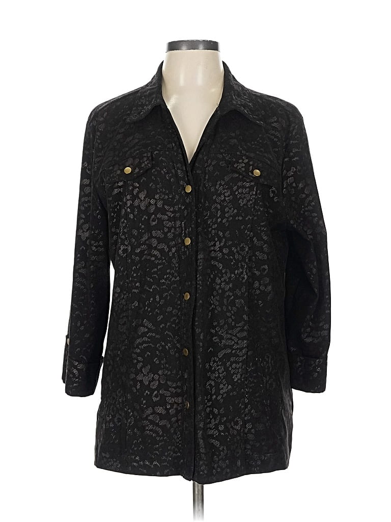 Pre-owned Jm Collection 3/4 Sleeve Blouse In Black