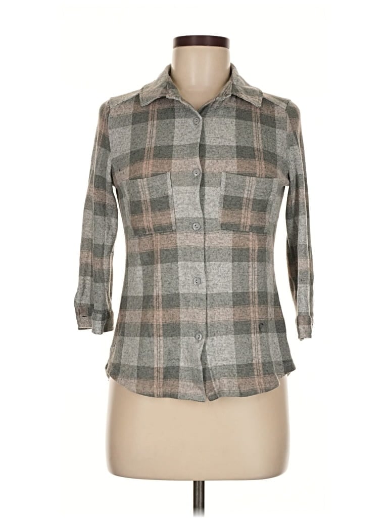 Pre-owned Polly & Esther 3/4 Sleeve Blouse In Gray