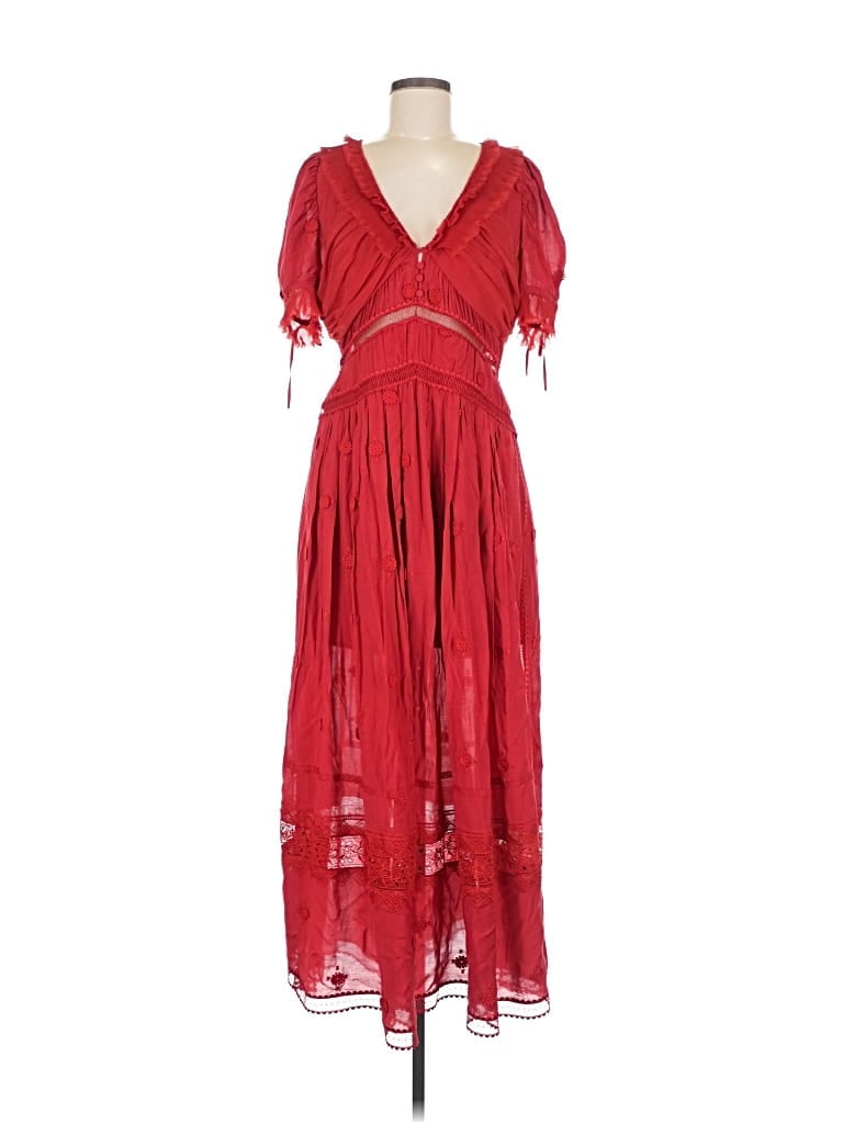 Pre-owned Self-portrait Cocktail Dress In Red