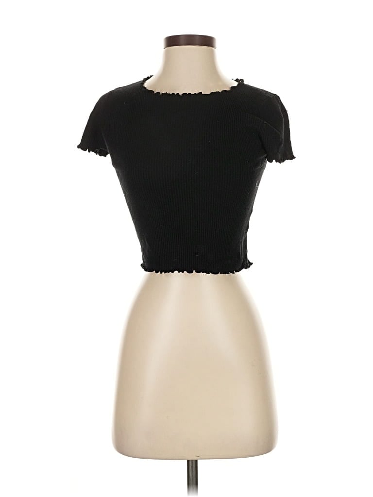 Pre-owned Brandy Melville Short Sleeve T-shirt In Black