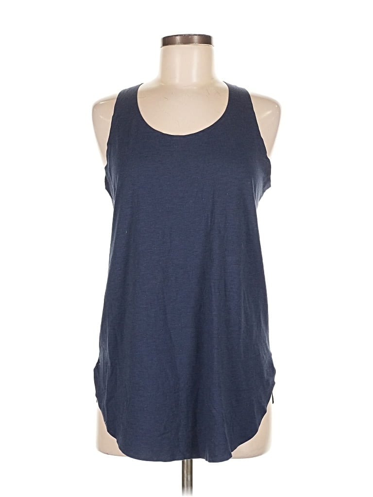 Pre-owned Uniqlo Tank Top Blue Halter Neckline Tops