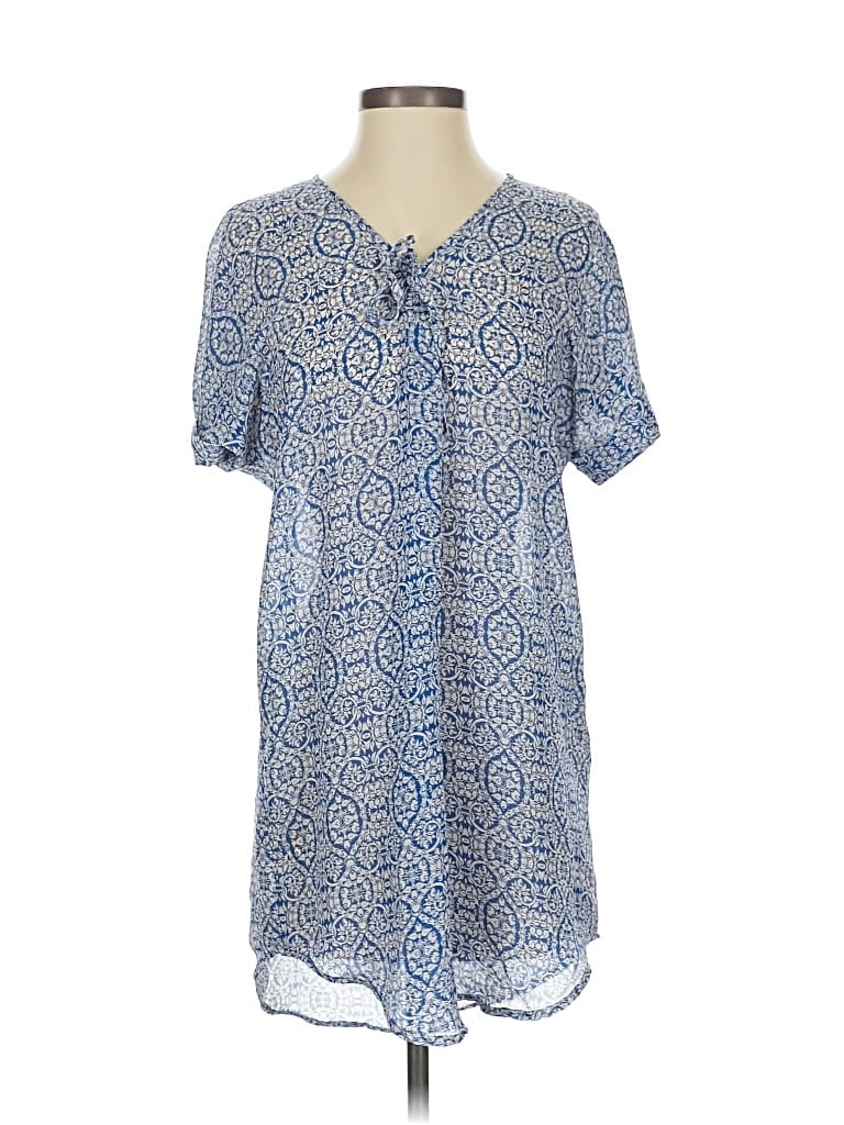 Pre-owned Assorted Brands Short Sleeve Blouse In Blue
