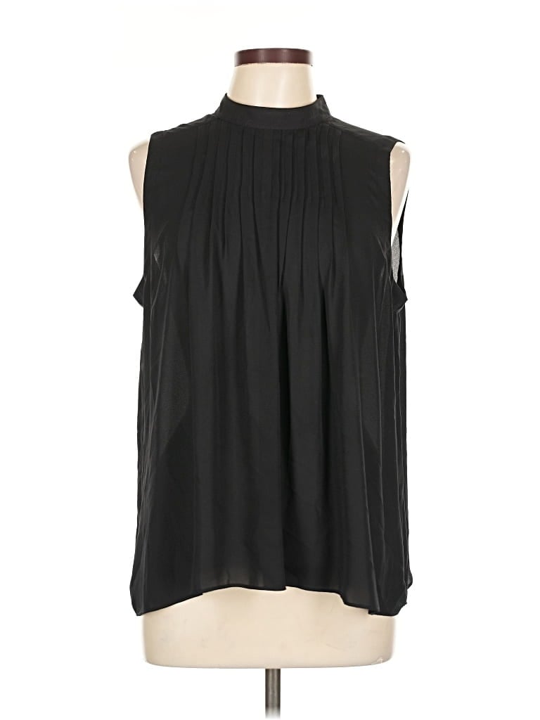 Pre-owned Ann Taylor Sleeveless Blouse In Black