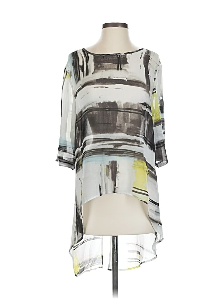 Pre-owned Stella Carakasi 3/4 Sleeve Blouse In Gray