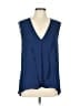 BCBGMAXAZRIA 100% Polyester Blue Sleeveless Blouse Size L - photo 1