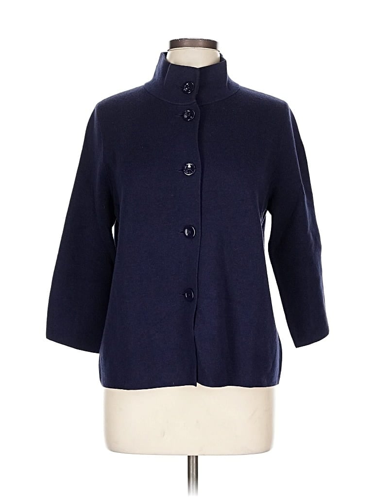 Pre-owned Talbots Outlet Cardigan Sweater In Blue