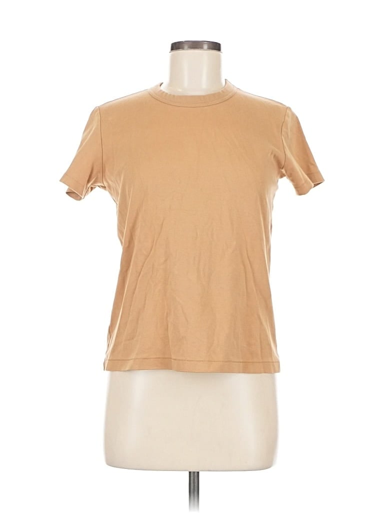 Pre-owned Uniqlo U Short Sleeve T-shirt In Brown