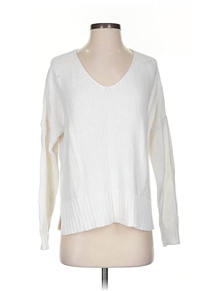 Pre-owned Lucky Brand Pullover Sweater In White