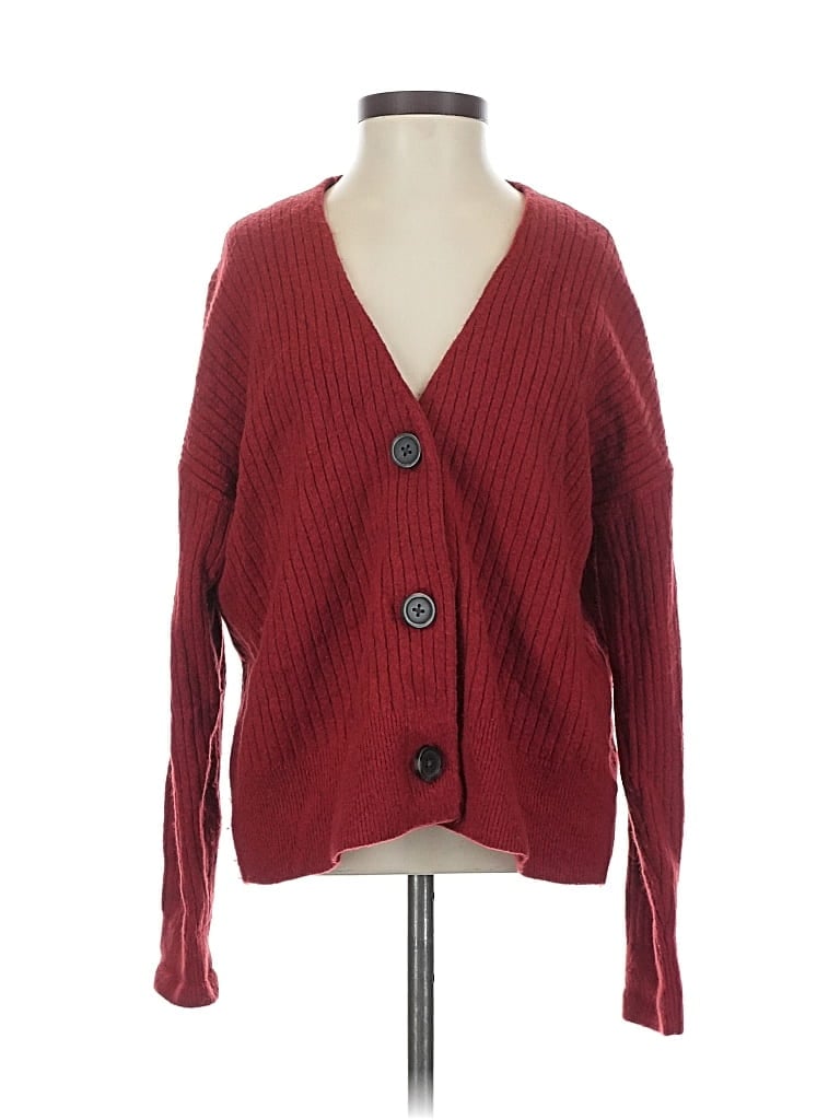 Pre-owned Madewell Cardigan Sweater In Red