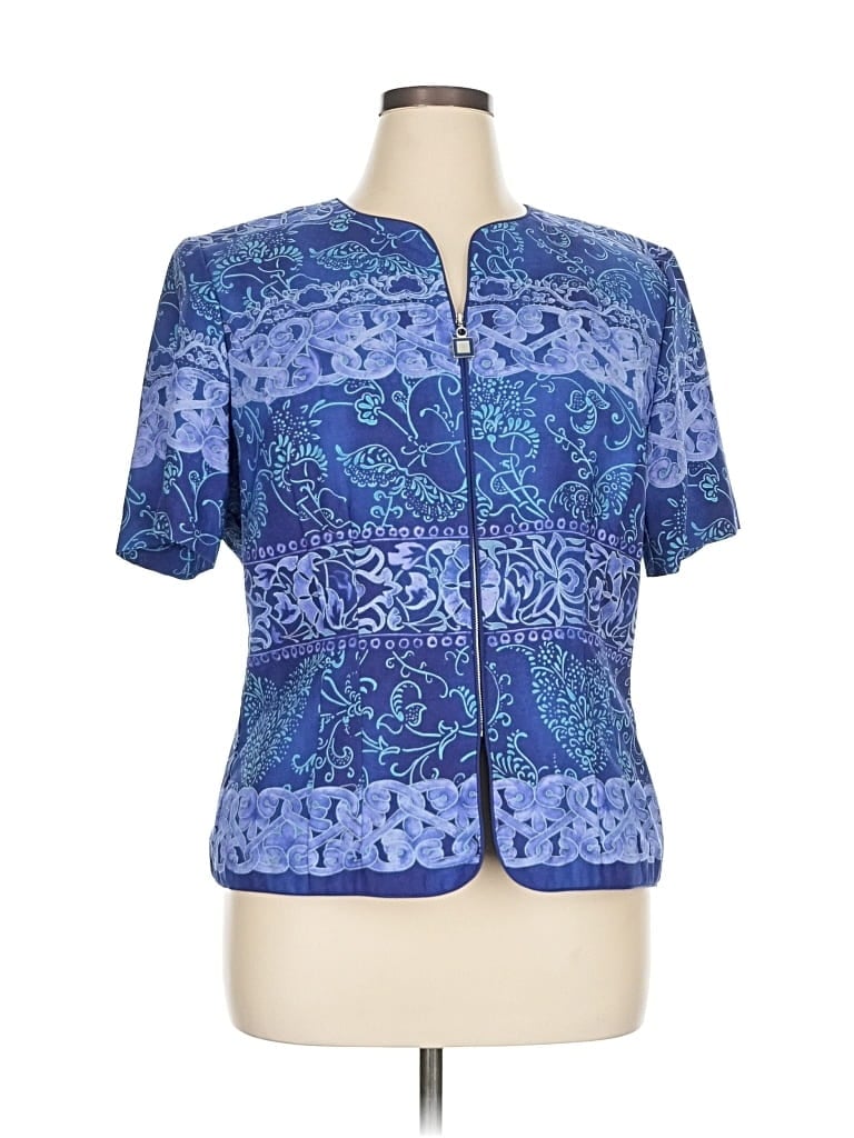 Pre-owned Koret Short Sleeve Blouse In Blue