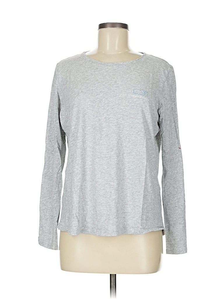 Pre-owned Vineyard Vines Long Sleeve T-shirt In Gray