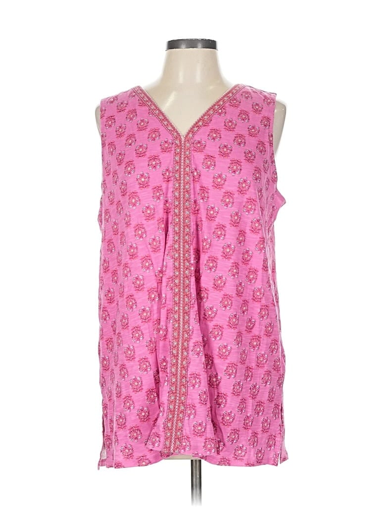 Pre-owned Jjill Sleeveless Blouse In Pink
