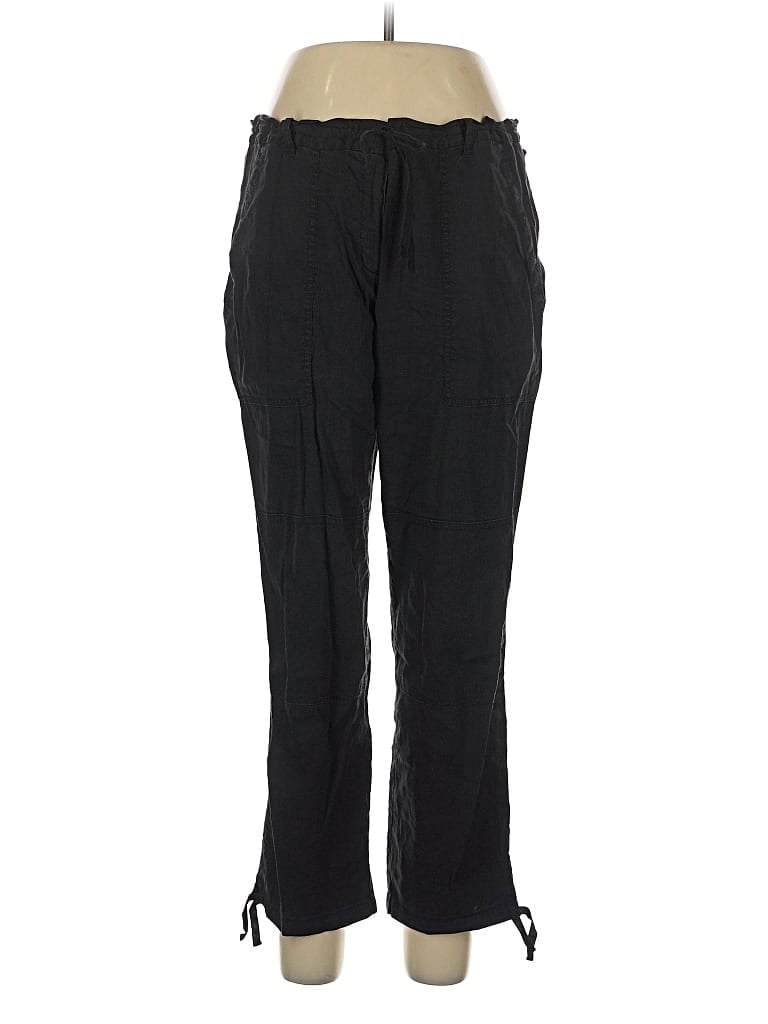 Pre-owned Theory Linen Pants In Black