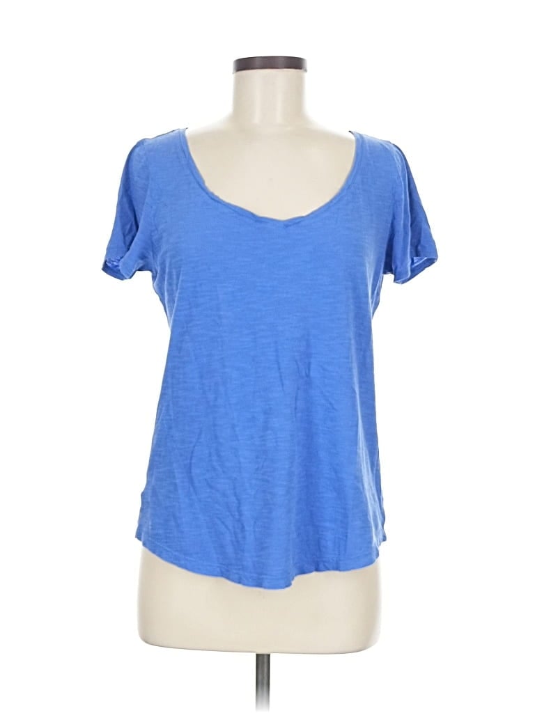 Pre-owned Ann Taylor Loft Short Sleeve T-shirt In Blue