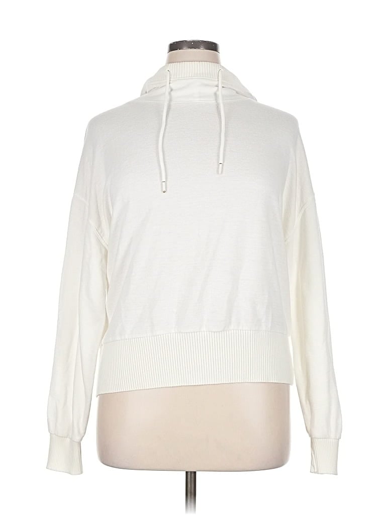 Pre-owned Hippie Rose Turtleneck Sweater In White