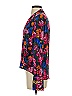 Halogen Floral Blue Long Sleeve Silk Top Size S - photo 5