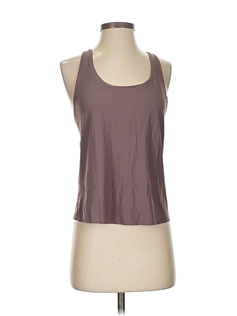 Pre-owned Athleta Tank Top Brown Halter Neckline Tops