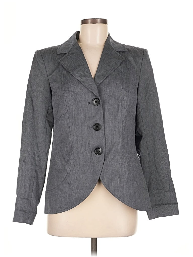 Pre-owned Lafayette 148 Blazer Jacket In Gray