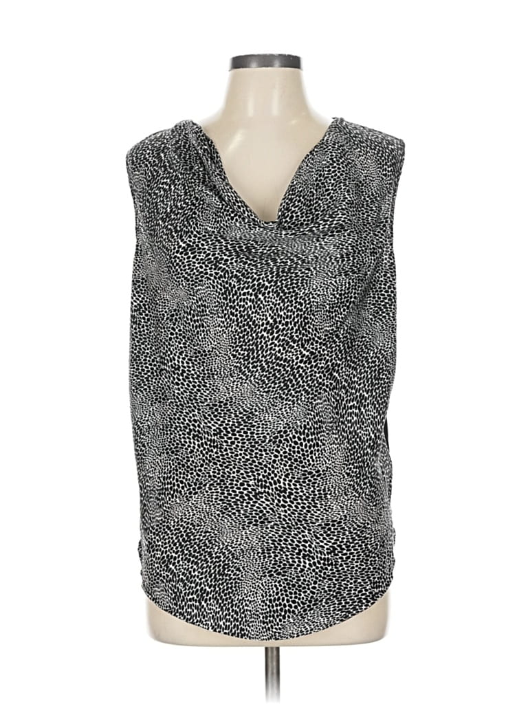 Pre-owned Halogen Sleeveless Blouse In Silver