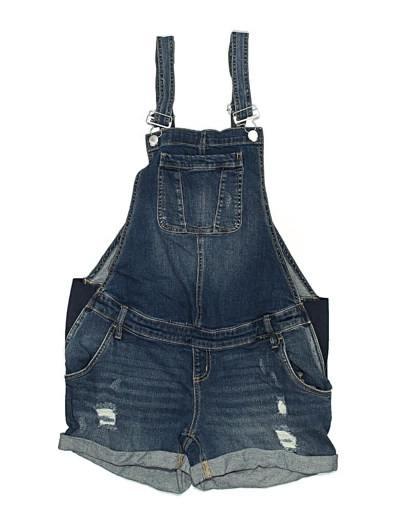 Pre-owned Indigo Blue Overall Shorts In Blue