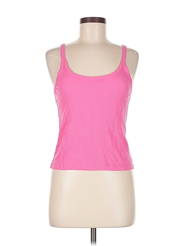 Pre-owned Wsly Tank Top Pink Halter Neckline Tops