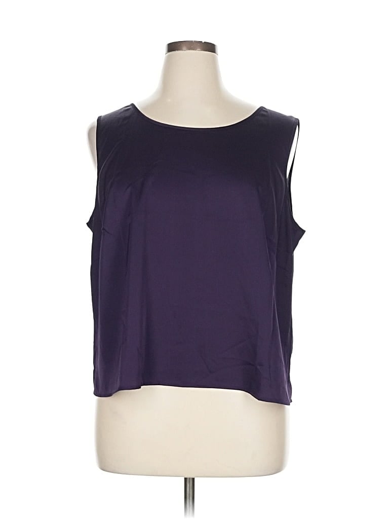 Pre-owned Joan Rivers Sleeveless Blouse In Purple