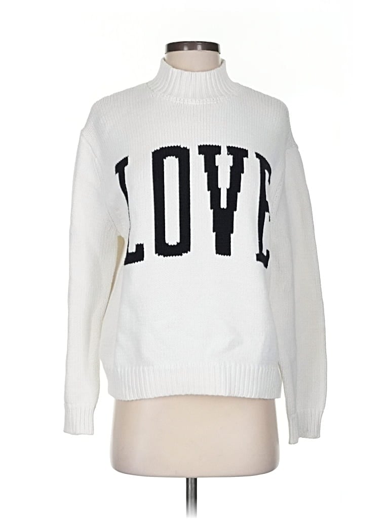 Pre-owned Z Supply Turtleneck Sweater In White
