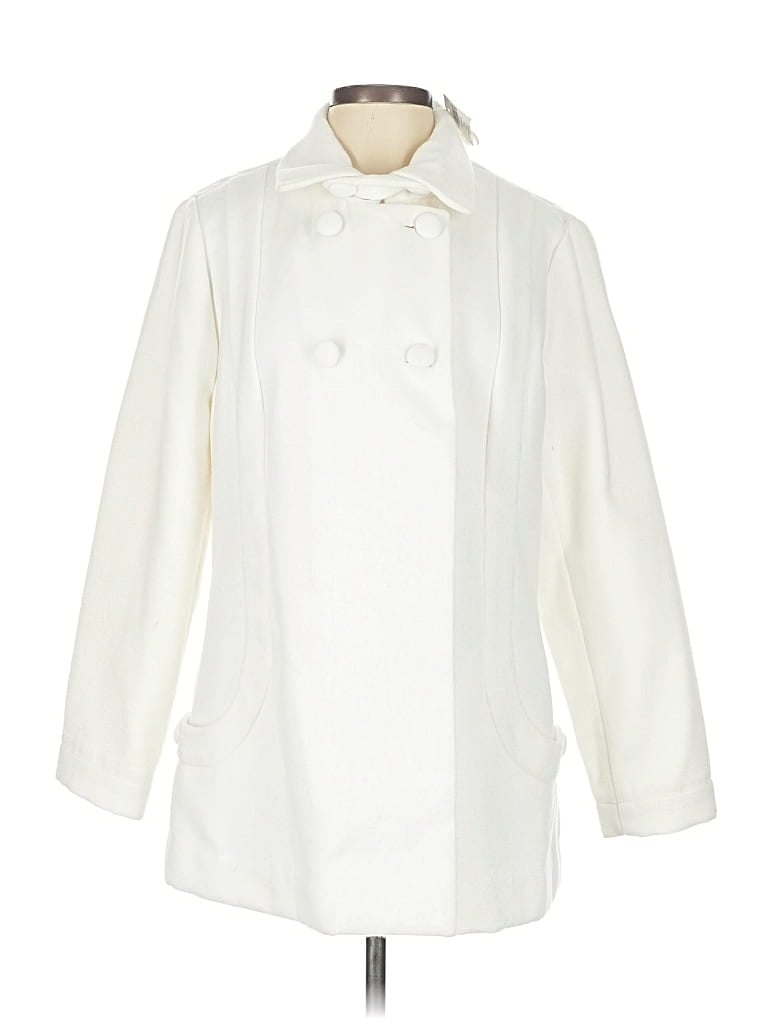 Pre-owned Chico's Coat In White