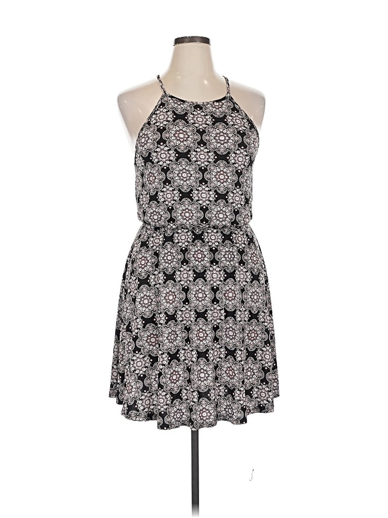 French Grey Casual Dress In Gray