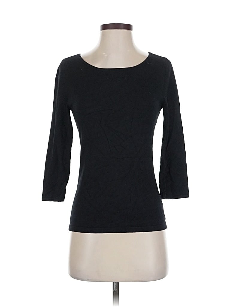 Pre-owned Express 3/4 Sleeve T-shirt In Black