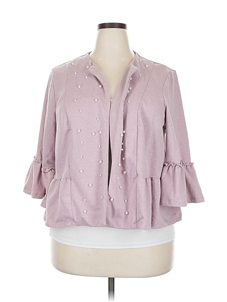 Pre-owned Lane Bryant Cardigan Sweater In Purple