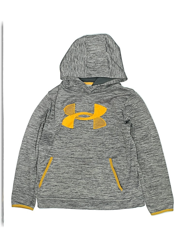 Pre-owned Under Armour Kids' Pullover Hoodie In Gray