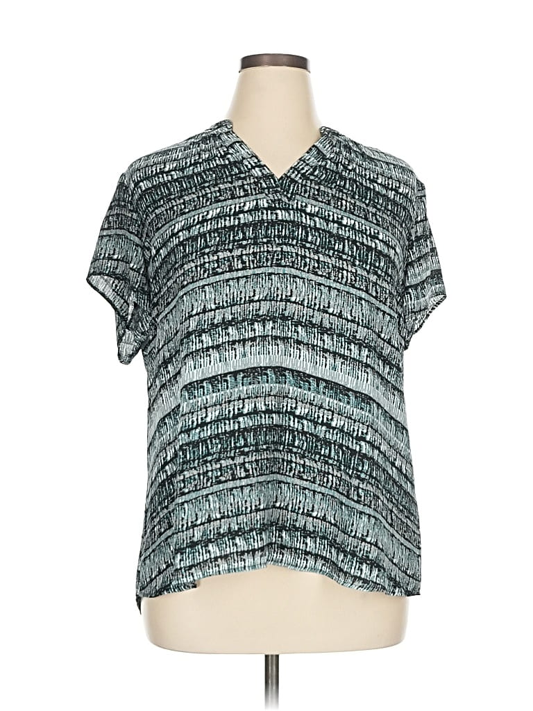 Pre-owned Sejour Short Sleeve Polo Shirt In Blue