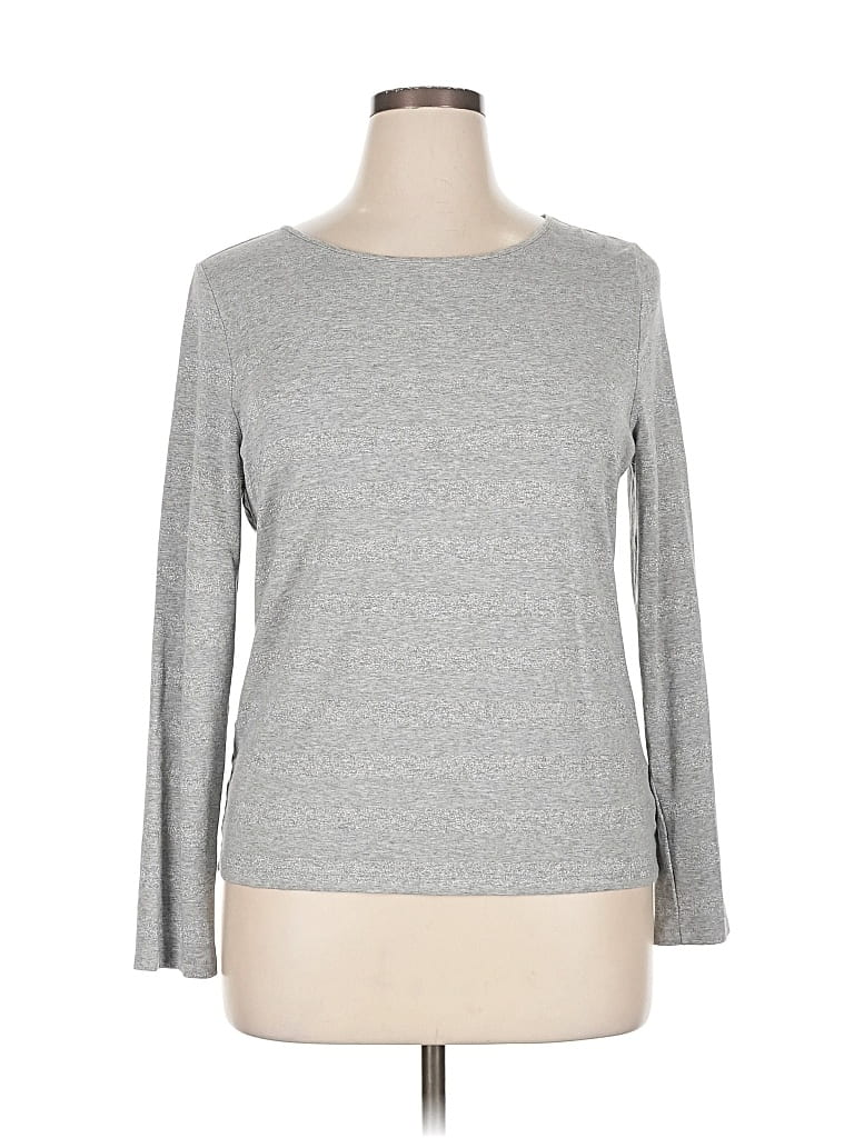 Pre-owned Talbots 3/4 Sleeve T-shirt In Silver