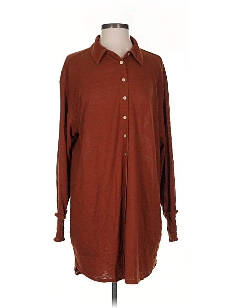 Pre-owned Fp Beach Casual Dress In Brown