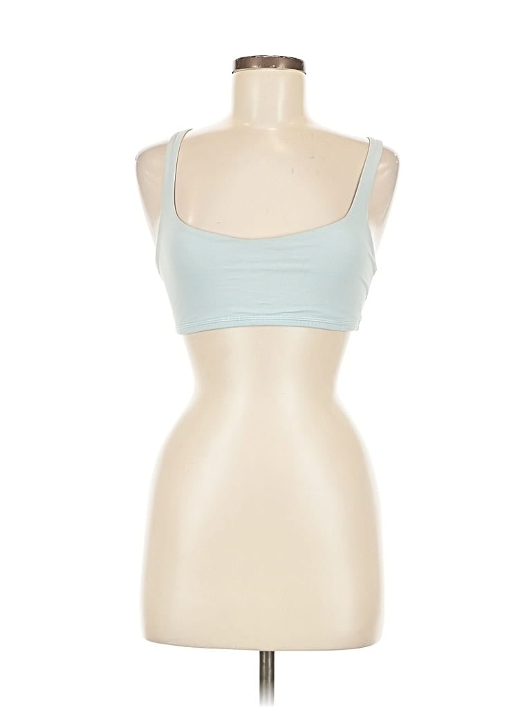 Pre-owned Lululemon Athletica Tank Top Blue Strapless Neckline Tops