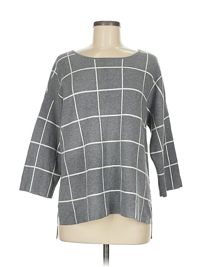 Pre-owned Ann Taylor Factory Pullover Sweater In Gray