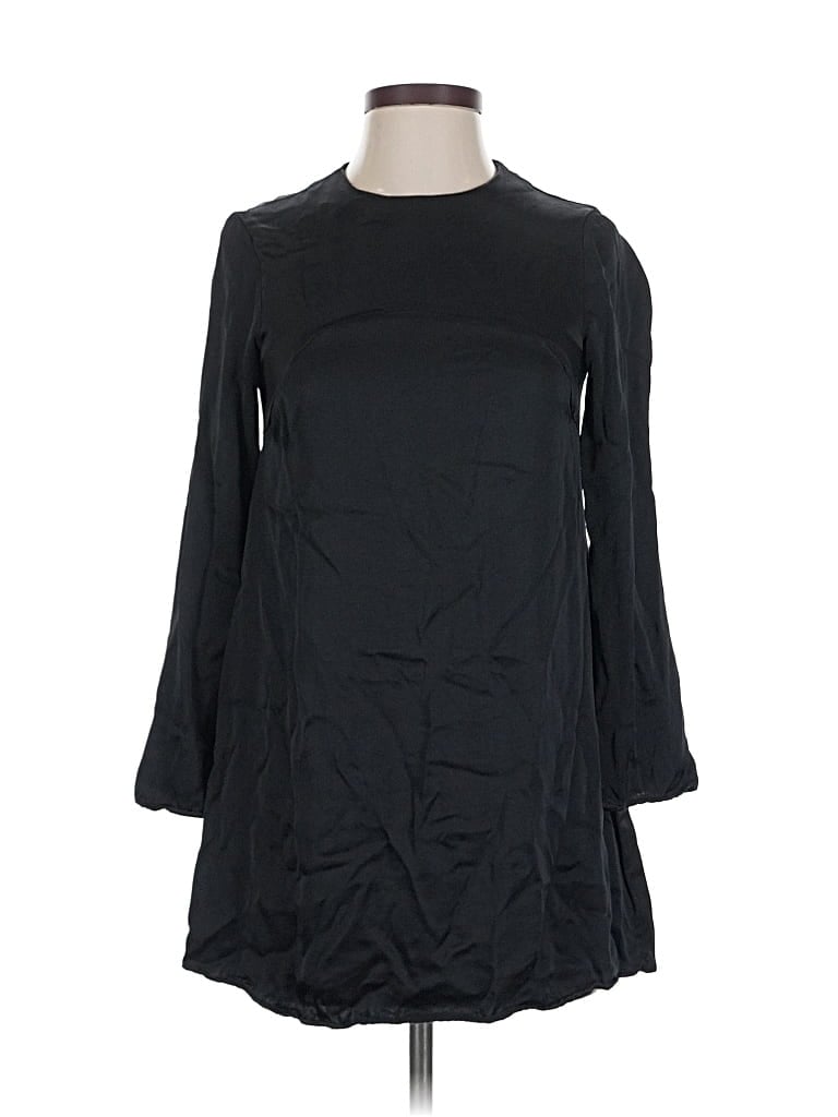 Pre-owned Mng Long Sleeve Blouse In Black